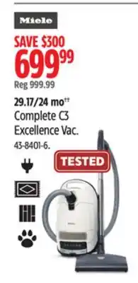 Canadian Tire Miele complete c3 excellence vac offer