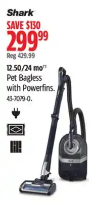 Canadian Tire Shark pet bagless with powerfins offer