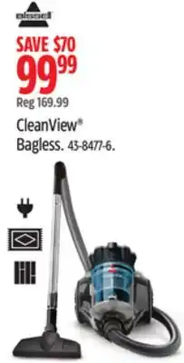 Canadian Tire Bissell cleanview bagless offer