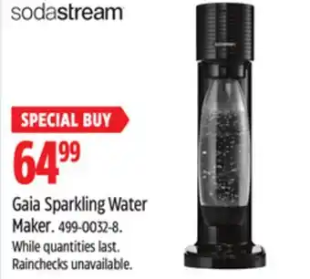 Canadian Tire Sodastream gaia sparkling water maker offer