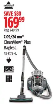 Canadian Tire Bissell cleanview plus bagless offer