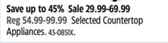 Canadian Tire Selected black & decker countertop appliances offer