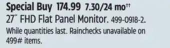 Canadian Tire Philips 27˝ fhd flat panel monitor offer