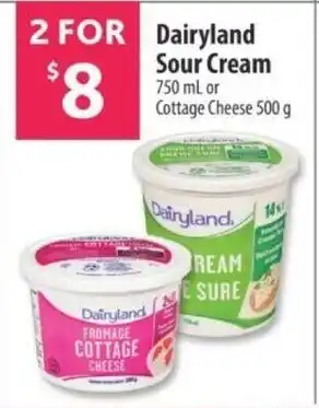 Co-op Dairyland Sour Cream 750 mL or Cottage Cheese 500g offer