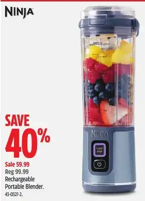 Canadian Tire Ninja rechargeable portable blender offer