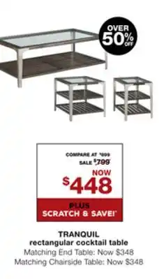 La Z Boy Tranquil rectangular cocktail table offer