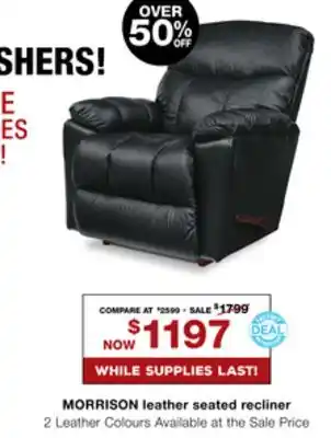 La Z Boy Morrison leather seated recliner offer