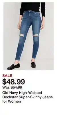 Old Navy Old navy high-waisted rockstar super-skinny jeans for women offer