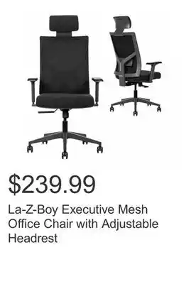 Costco La-z-boy executive mesh office chair with adjustable headrest offer