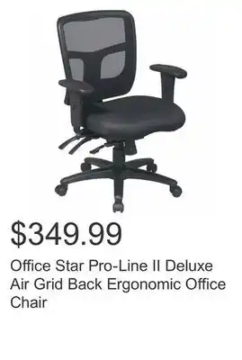Costco Office star pro-line ii deluxe air grid back ergonomic office chair offer