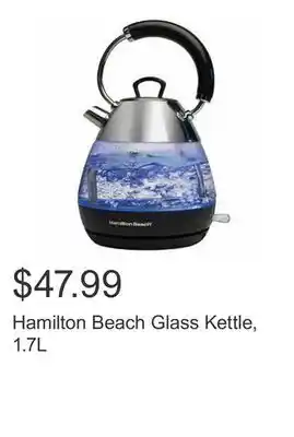 Costco Hamilton beach glass kettle, 1.7l offer