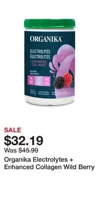 Well Organika electrolytes + enhanced collagen wild berry offer