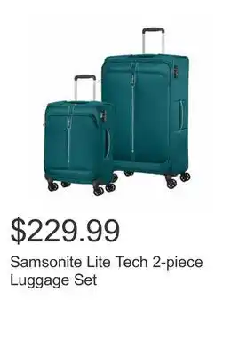 Costco Samsonite lite tech 2-piece luggage set offer