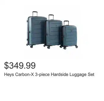 Costco Heys carbon-x 3-piece hardside luggage set offer