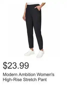 Costco Modern ambition women's high-rise stretch pant offer