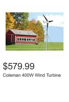 Costco Coleman 400w wind turbine offer