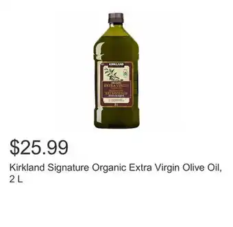 Costco Kirkland signature organic extra virgin olive oil, 2 l offer