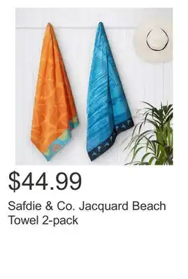 Costco Safdie & co. jacquard beach towel 2-pack offer