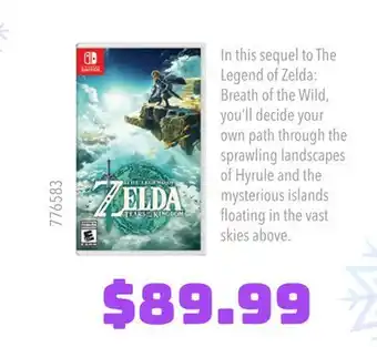 GameStop The legend of zelda: tears of the kingdom by nintendo switch offer