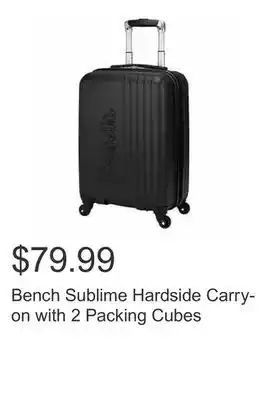 Costco Bench sublime hardside carry-on with 2 packing cubes offer