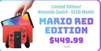 GameStop Nintendo switch - oled model: mario red edition offer
