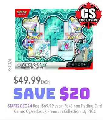 GameStop Pokémon trading card game: gyarados ex premium collection by ptcc offer