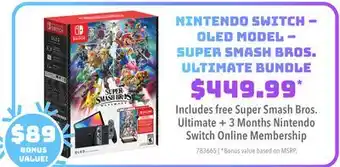GameStop Nintendo switch – oled model – super smash bros. ultimate bundle offer