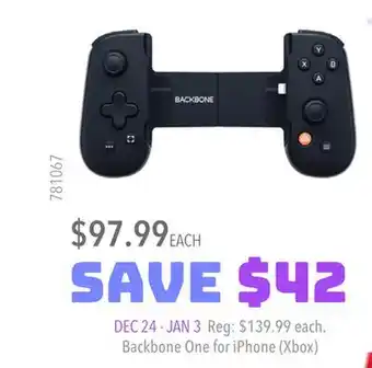 GameStop Backbone one for iphone (xbox) offer
