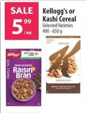 Co-op Kellogg's or Kashi Cereal Selected Varieties 400-650g offer
