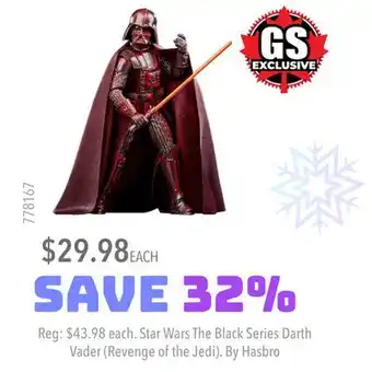 GameStop Star wars the black series darth vader (revenge of the jedi) by hasbro offer