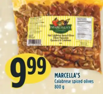Marché Adonis Marcella's calabrese spiced olives offer