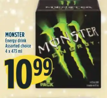 Marché Adonis Monster energy drink offer