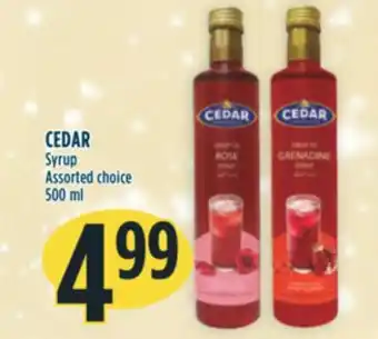 Marché Adonis Cedar syrup offer
