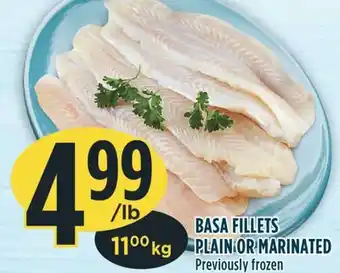 Marché Adonis Basa fillets plain or marinated offer