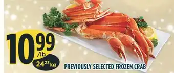 Marché Adonis Previously selected frozen crab offer