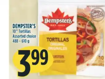 Marché Adonis Dempster's 10 tortillas offer