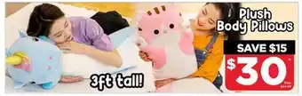 Showcase Plush body pillows offer