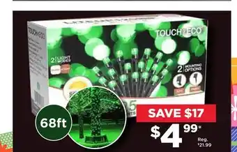 Showcase Touch of eco solar led string lights (68ft) offer