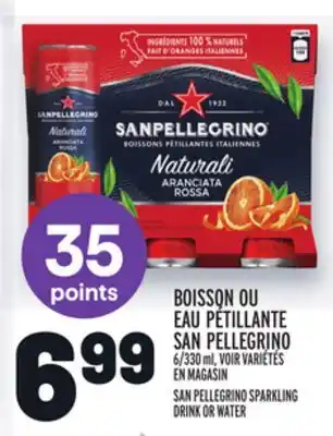 Metro Boisson ou eau pétillante san pellegrino | san pellegrino sparkling drink or water offer