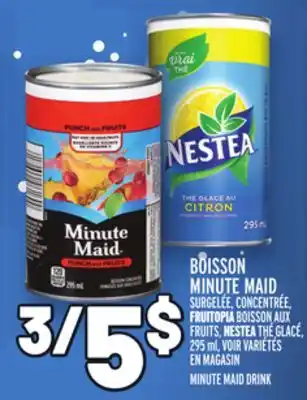 Metro Boisson minute maid | minute maid drink offer