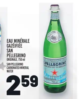 Metro Eau minérale gazéifiée san pellegrino | san pellegrino carbonated mineral water offer