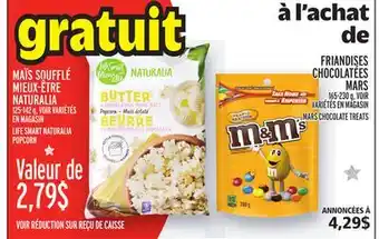 Metro Gratuit maïs soufflé mieux-être naturalia | life smart naturalia popcorn offer
