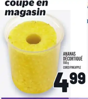 Metro Ananas décortiqué | cored pineapple offer