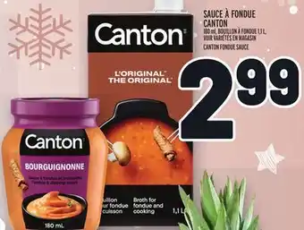 Metro Sauce à fondue canton | canton fondue sauce offer