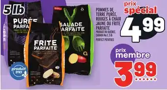 Metro Pommes de terre purée, rouges à chair jaune ou frite parfaite | perfect potatoes offer