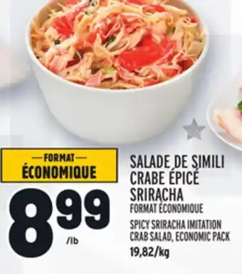 Metro Salade de simili crabe épicé sriracha | spicy sriracha imitation crab salad offer