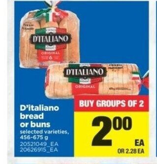Real Canadian Superstore D'italiano Bread Or Buns offer