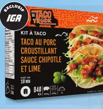 IGA Le taco truck frozen taco kit offer
