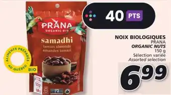 IGA Prana organic nuts offer