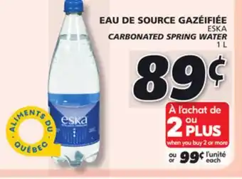 IGA Eska carbonated spring water offer